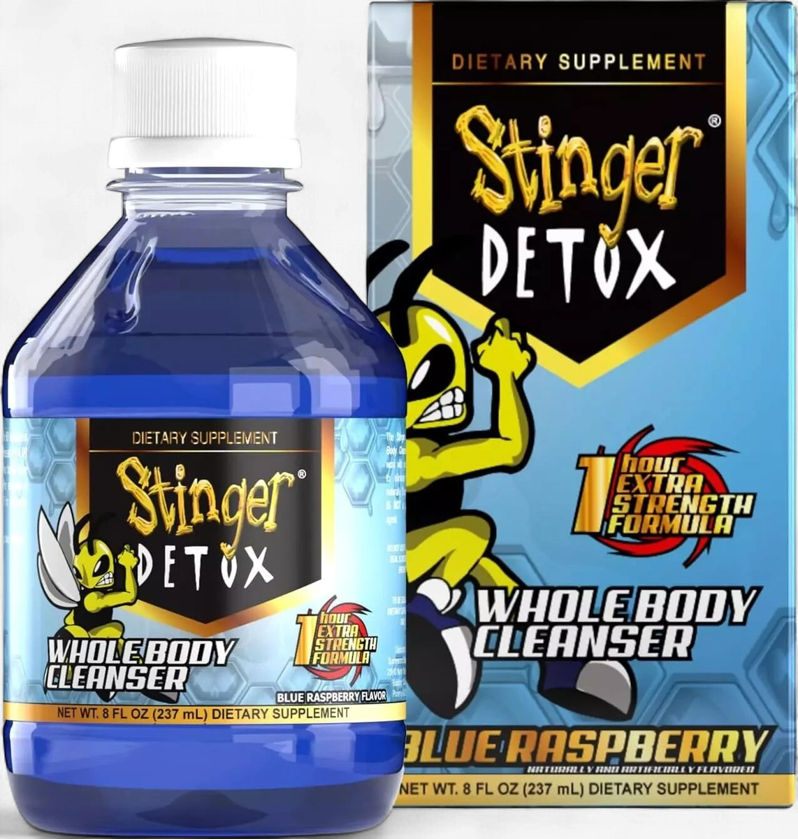 STINGER DETOX 1 HOUR EXTRA STENGTH "WHOLE BODY" CLEANSER - BLUE RASPBERRY