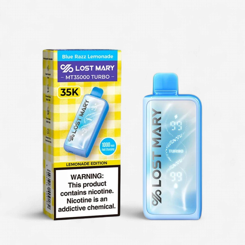 LOST MARY MT35000 DISPOSABLE VAPE 5 COUNT | BLUE RAZZ LEMONADE