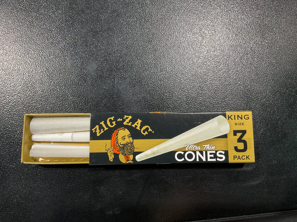 ZIG ZAG CONES  3PK Ultra Thin KS. 24CT