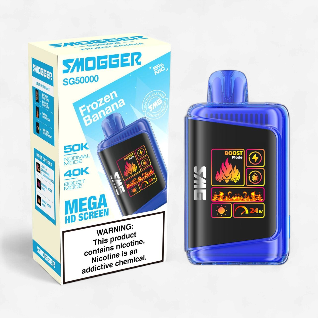 SMOGGER FROZEN BANANA MEGA HD SCREEN VAPES