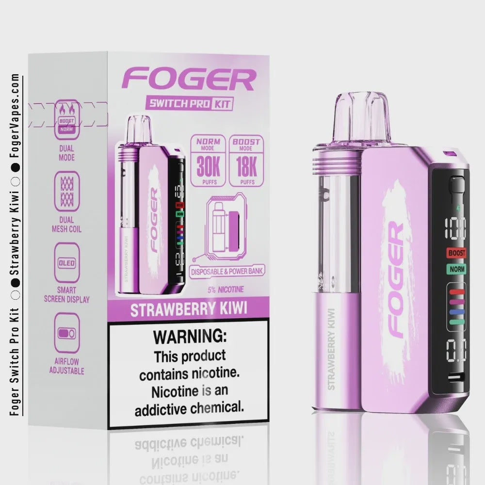 FOGER SWITCH PRO KIT 30K PUFFS 5PK DISPOSABLE STRAWBERRY KIWI