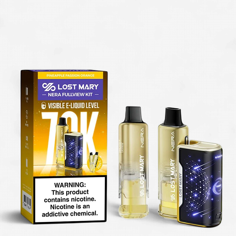 LOST MARY NERA FULLVIEW KIT 70K PUFFS DISPOSABLE 5CT/BOX | PINEAPPLE PASSION ORANGE