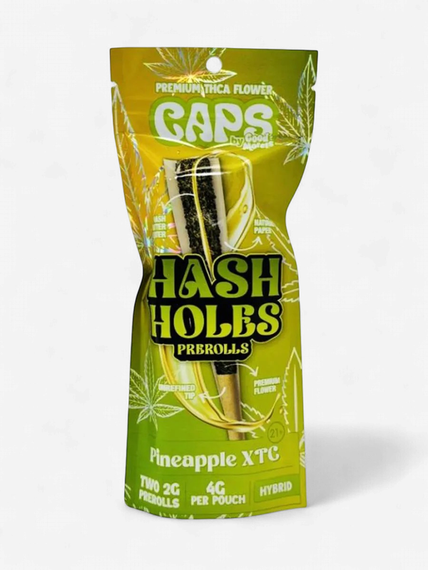 CAPS THCA HASH HOLE PRE ROLLS 2PK 10CT  PINEAPPLE XTC - HYBRID