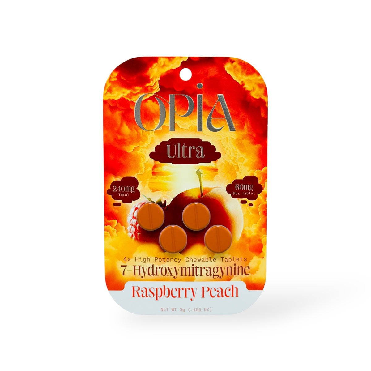 OPIA Ultra 7OH 60mg TABS 4/Pk RASPBERRY PEACH