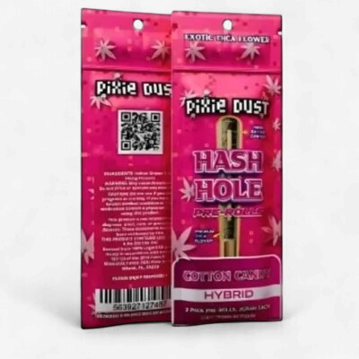 PIXIE DUST HASH HOLE THC-A 2g PreRoll 2/Pk COTTON CANDY HYBRID