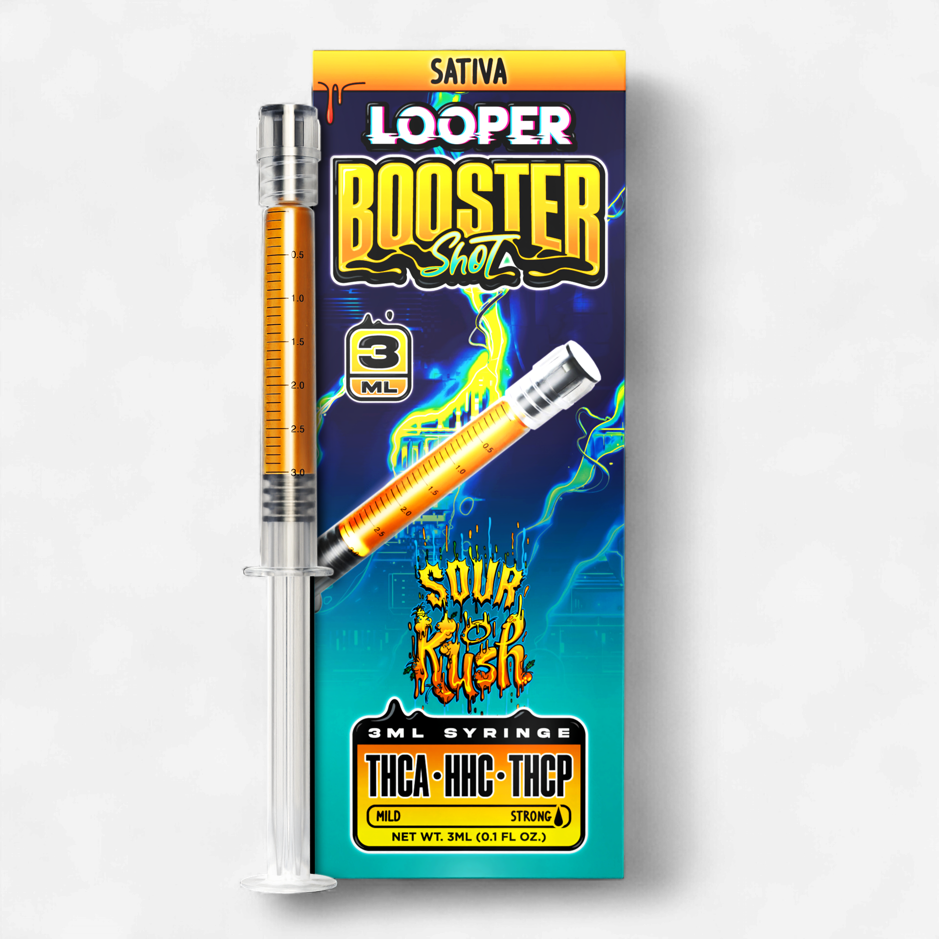 LOOPER BOOSTER SHOT THC-A/P+HHC 3ml SYRINGE SOUR KUSH SATIVA