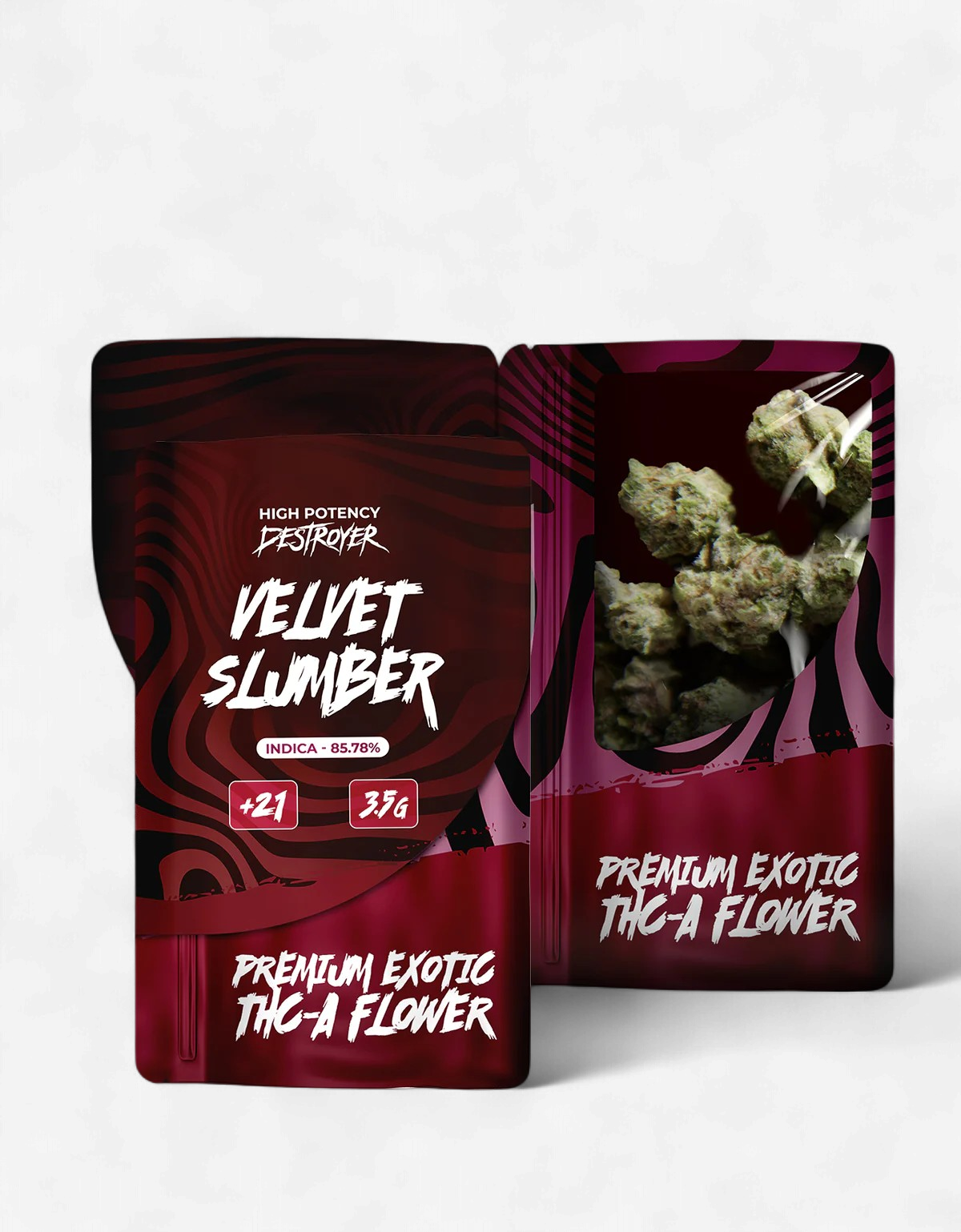 DESTROYER PREMIUM EXOTIC THC-A FLOWER VELVET SLUMBER INDICA 3.5G