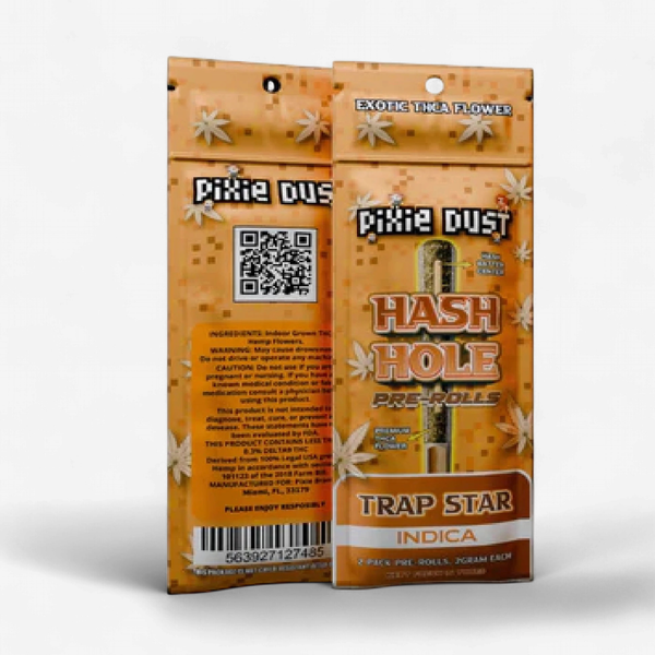 PIXIE DUST HASH HOLE THC-A 2g PreRoll 2/Pk TRAP STAR INDICA