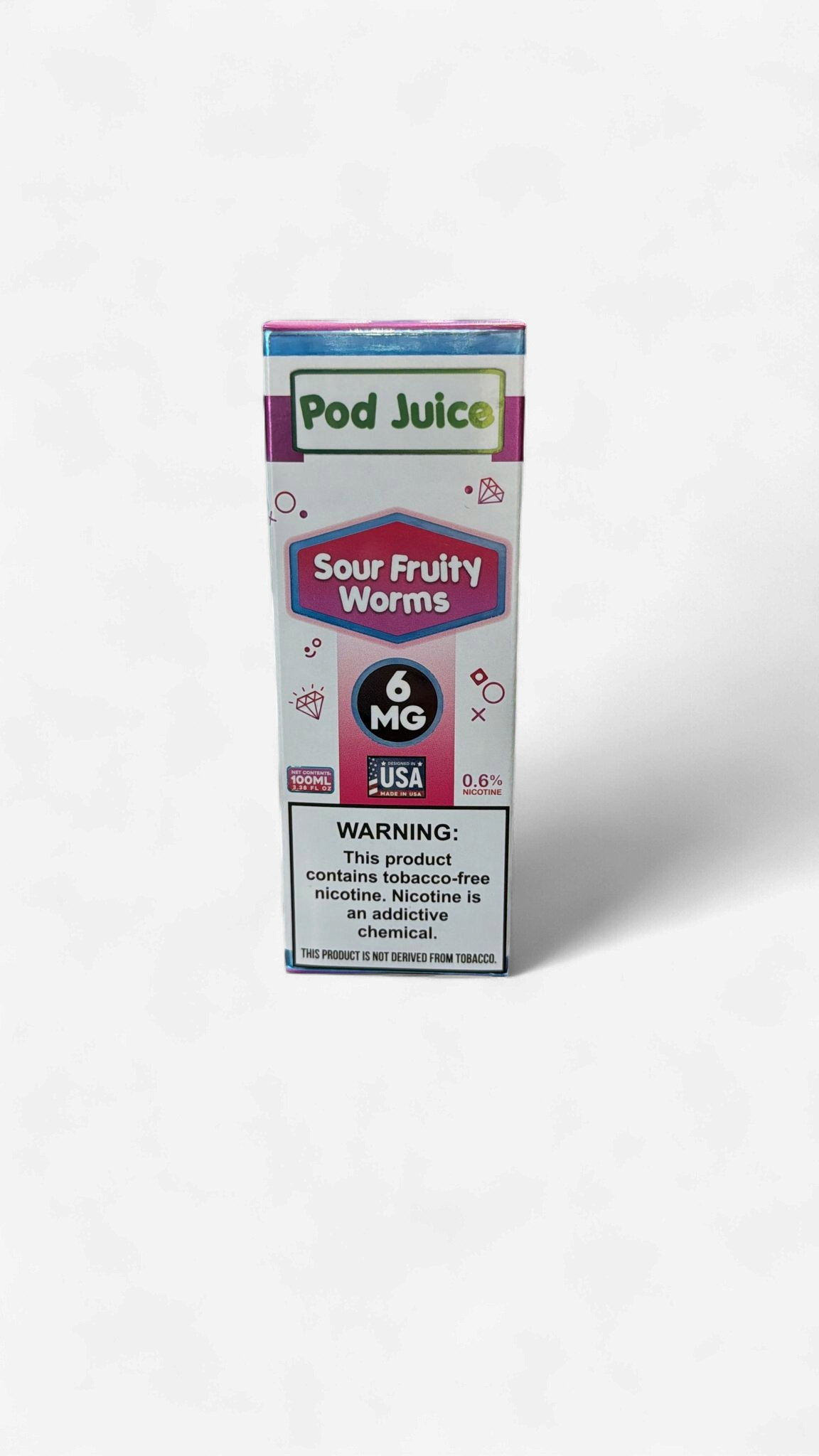 POD JUICE 100 ML SOUR FRUITY WORMS 6