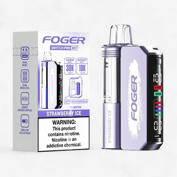 FOGER SWITCH PRO KIT 30K PUFFS DISPOSABLE STRAWBERRY ICE