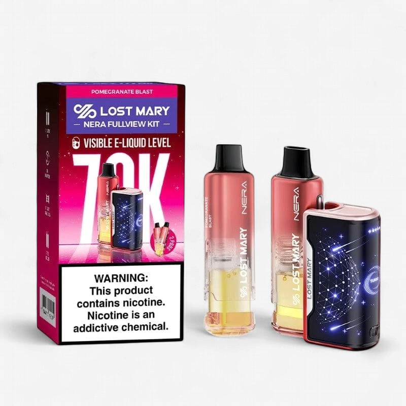 LOST MARY NERA FULLVIEW KIT 70K PUFFS  DISPOSABLE 5CT/BOX | POMEGRANATE BLAST