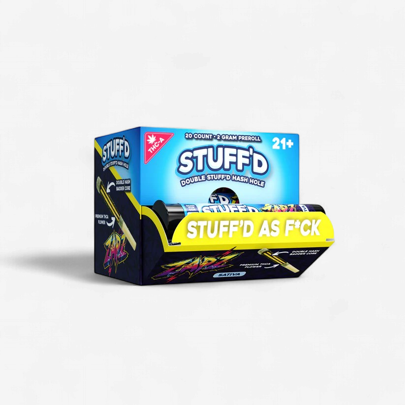 STUFF'D PREROLL 20CT DOUBLE STUFF'D HASH HOLE ZAPZ