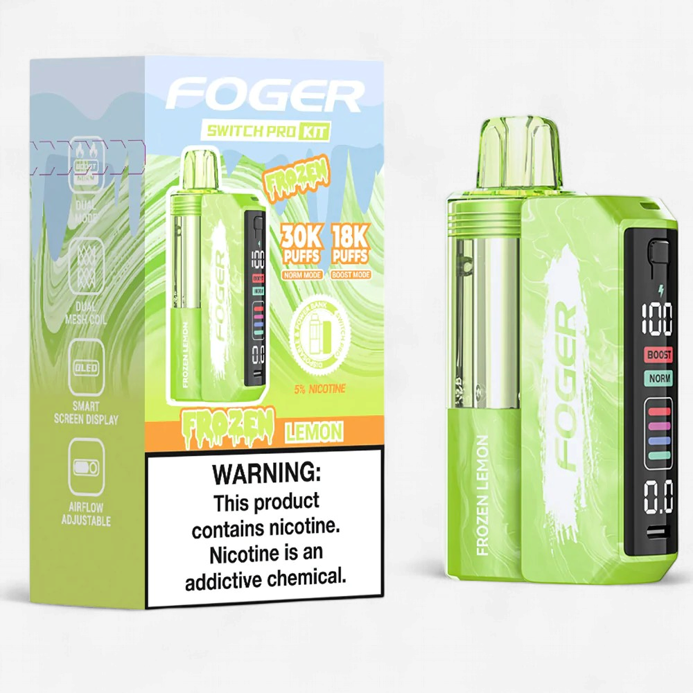 FOGER SWITCH PRO 30000 Puffs DISPOSABLE Kit 5/Pk FROZEN LEMON