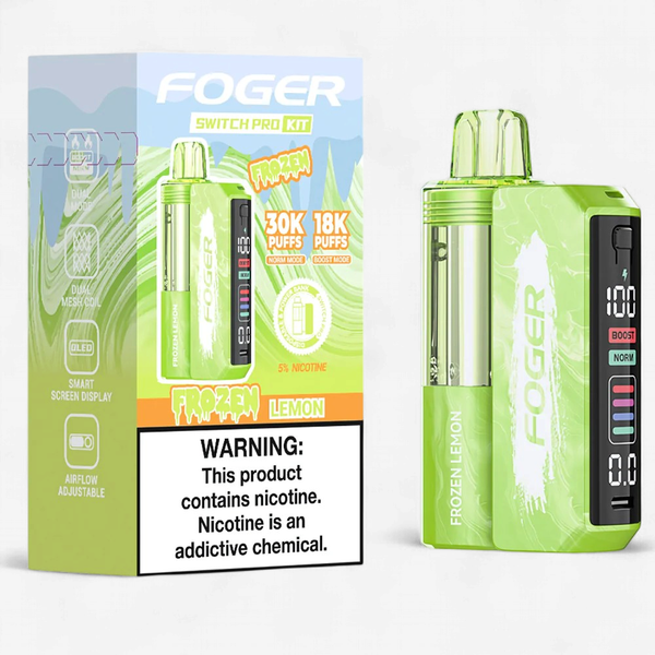 FOGER SWITCH PRO 30000 Puffs DISPOSABLE Kit 5/Pk FROZEN LEMON