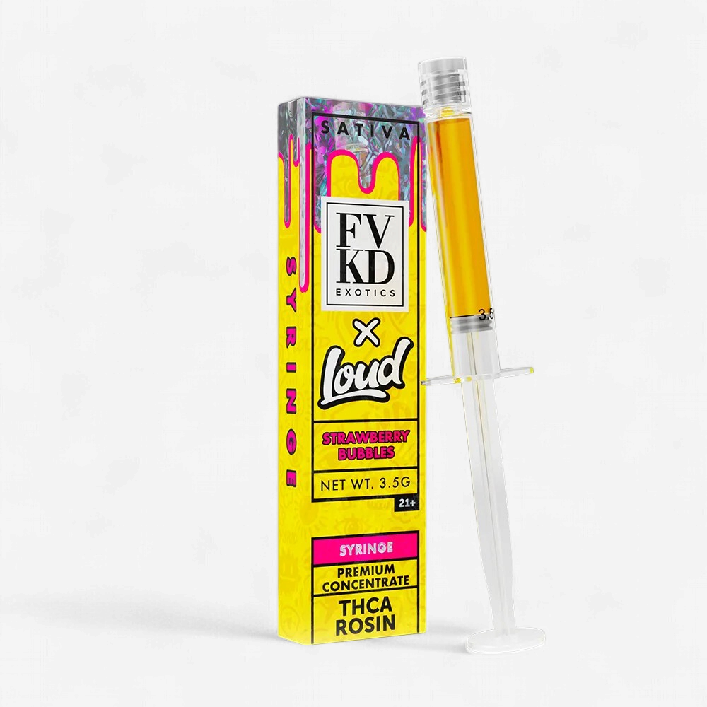 FVKD X LOUD Rosin THC-A 3.5g SYRINGE STRAWBERRY BUBBLES SATIVA