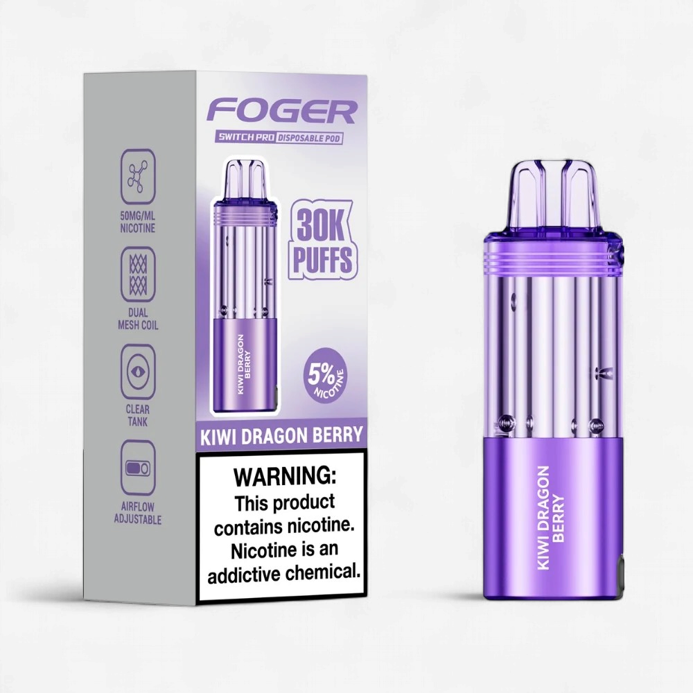 FOGER SWITCH PRO 30K PUFFS 5PK DISPOSABLE POD KIWI DRAGON BERRY