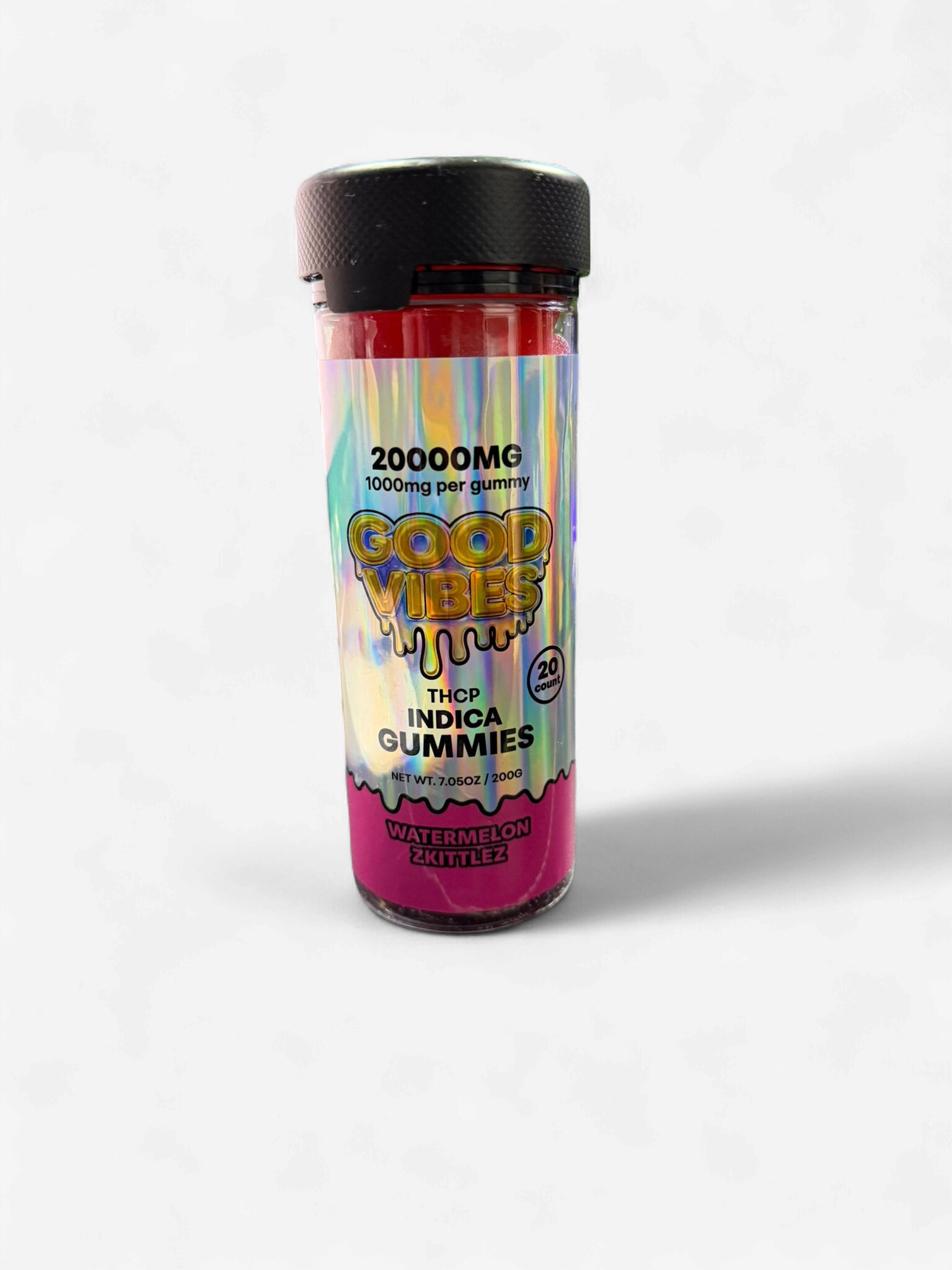 GOOD VIBES 20000MG THCP 20CT JAR  WATERMELON ZKITTLEZ - INDICA