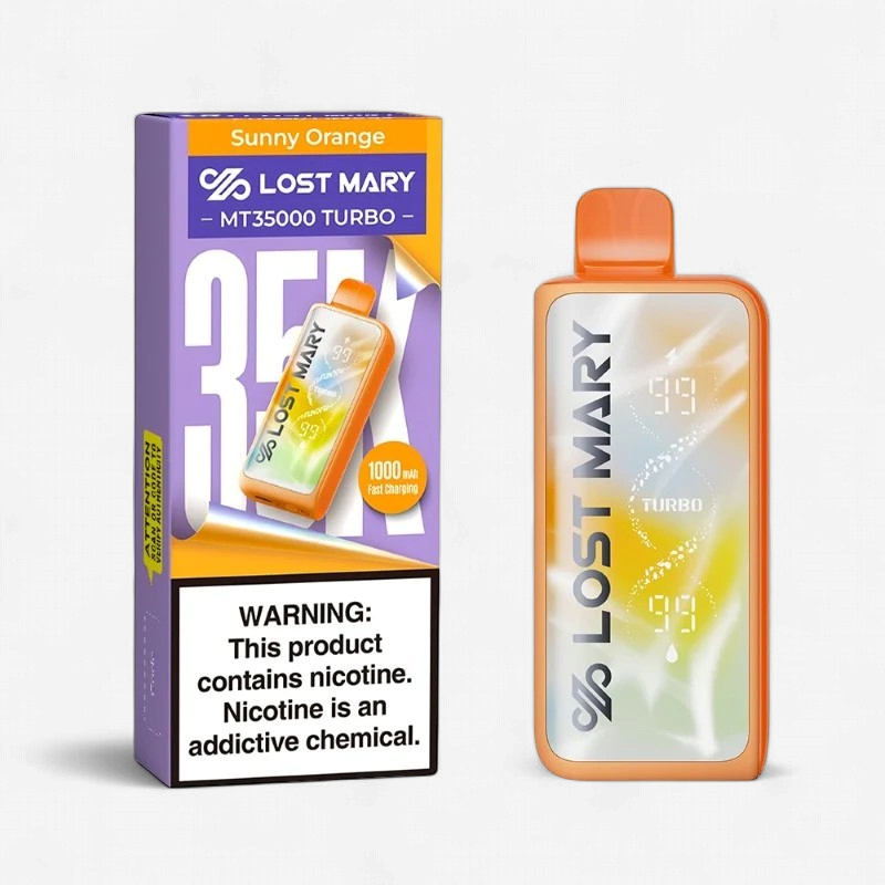 LOST MARY MT35000 DISPOSABLE VAPE 5 COUNT  SUNNY ORANGE