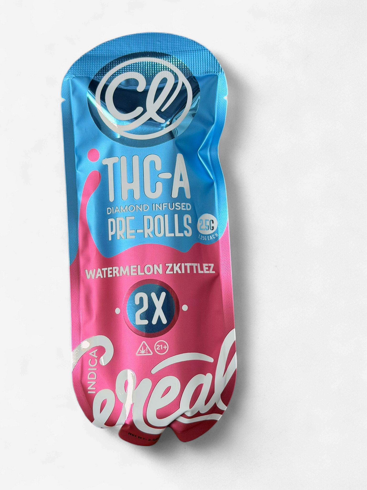 CEREAL Diamond THC-A 1.25g PreRoll 2/Pk WATERMELON ZKITTLEZ INDICA