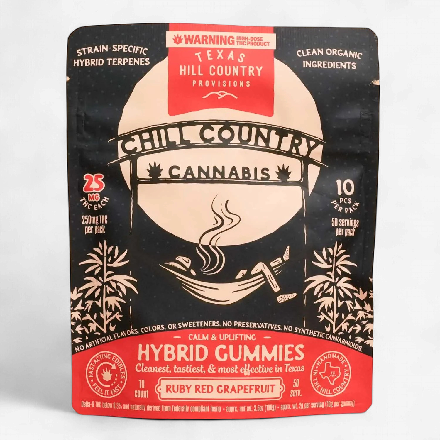 CHILL COUNTRY 25MG GUMMIES 10CT RUBY RED GRAPEFRUIT