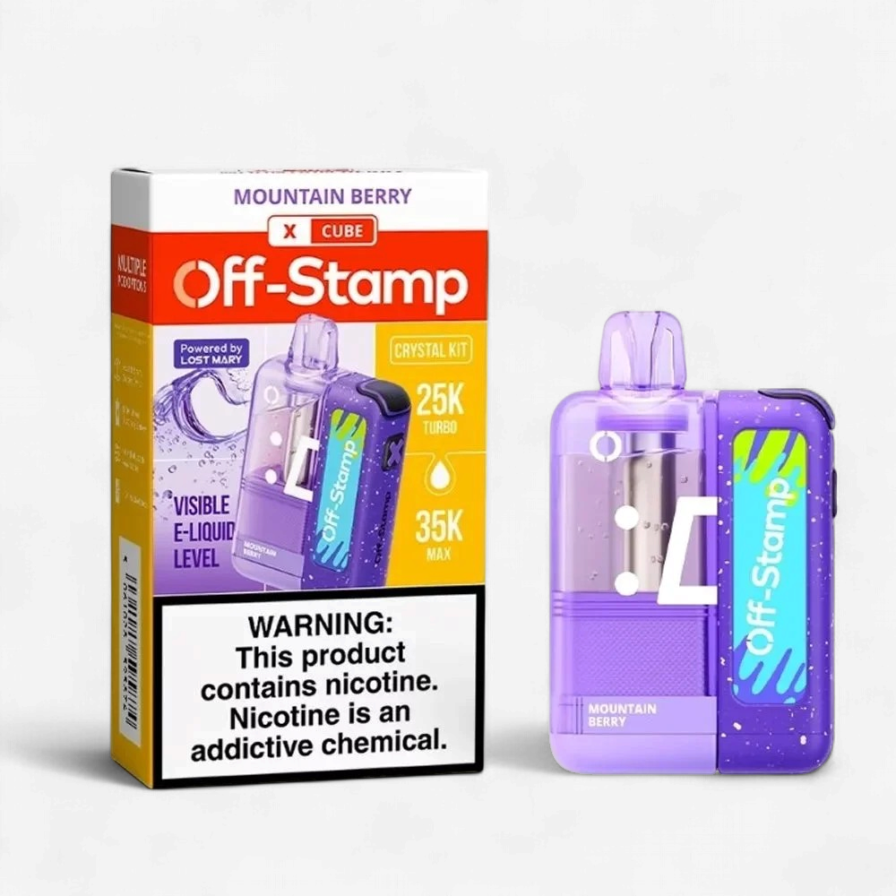 OFF STAMP X-CUBE CRYSTAL KIT POWERED BY LOST MARY 35K PUFF DISPOSABLE 5CT/BOX | MOUNTAIN BERRY
