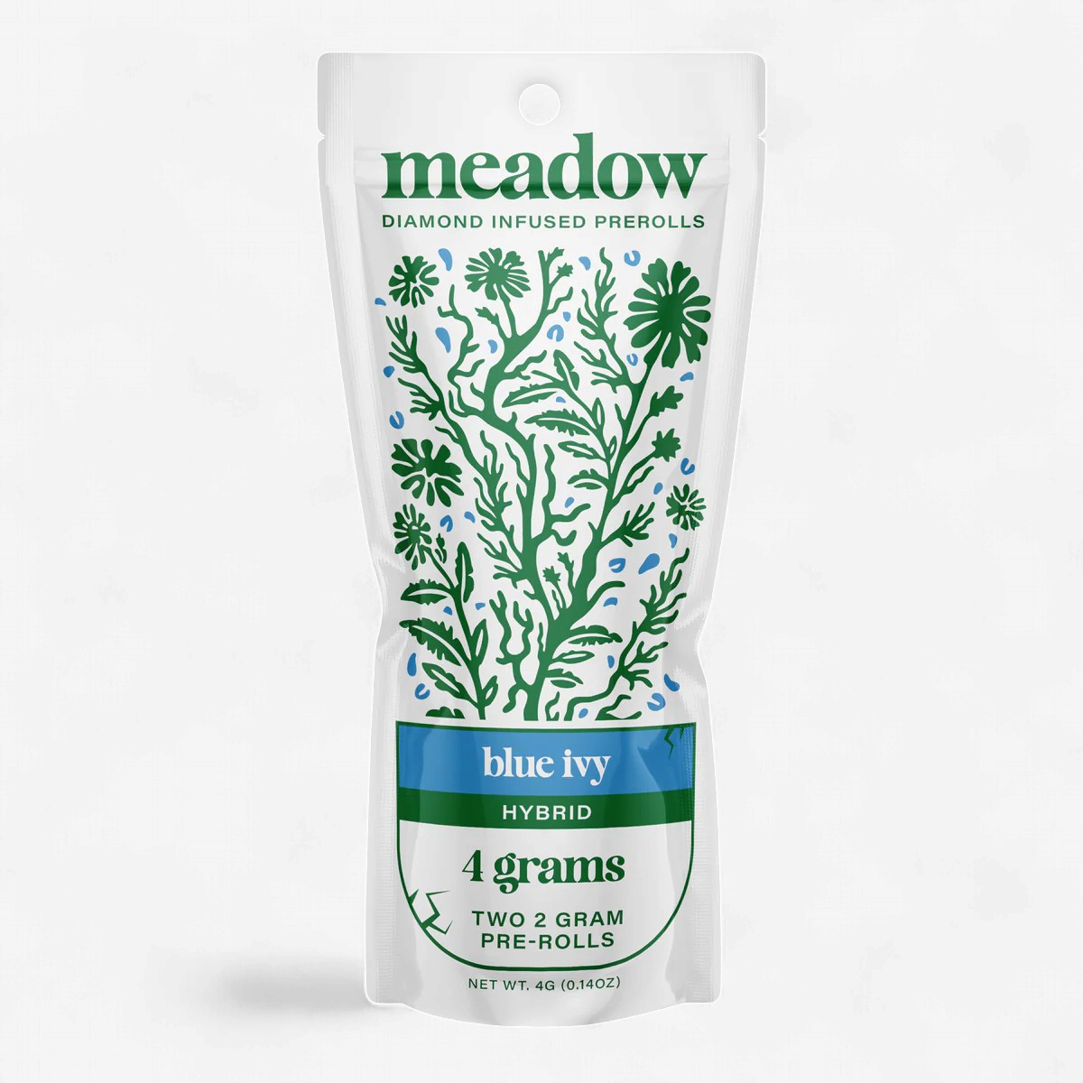 MEADOW NAKED EXOTIC THC-P 2G PRE ROLLS 2CT/ PK 12PK/BOX | BLUE IVY(H)