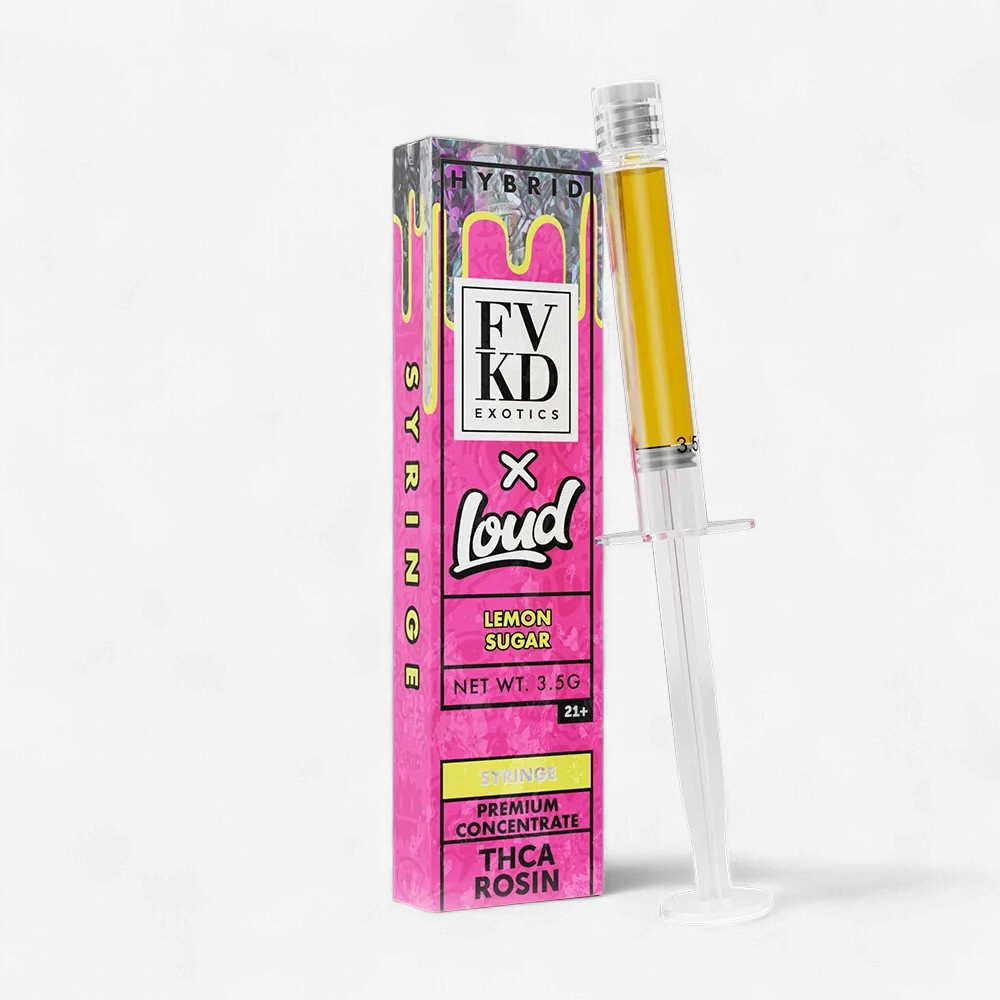 FVKD X LOUD Rosin THC-A 3.5g SYRINGE LEMON SUGAR HYBRID