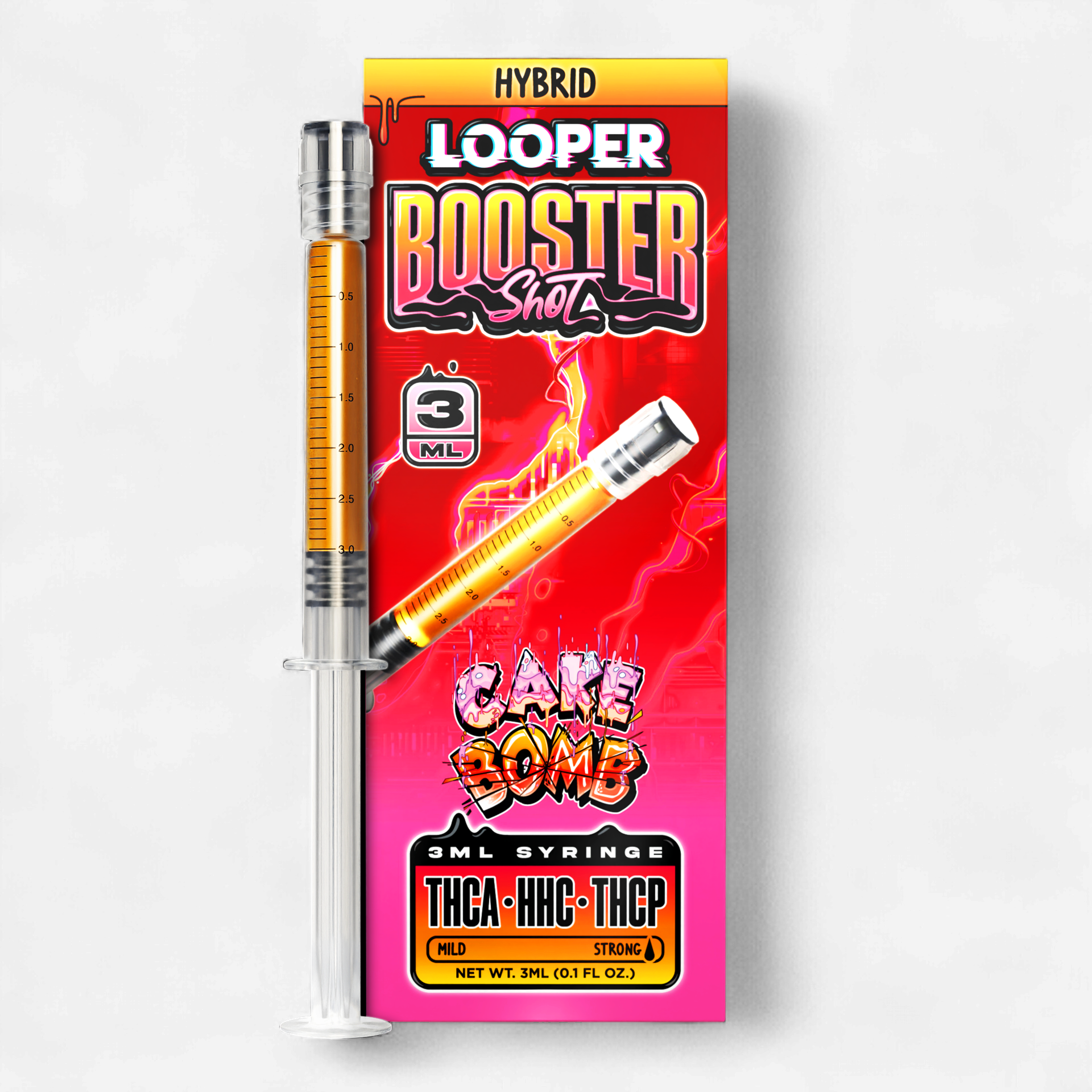 LOOPER BOOSTER SHOT THC-A/P+HHC 3ml SYRINGE CAKE BOMB HYBRID