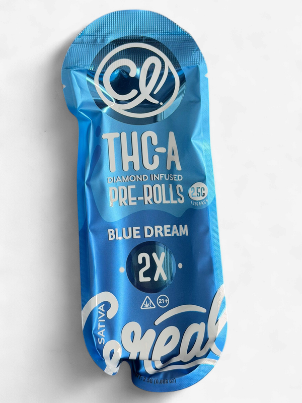 CEREAL Diamond THC-A 1.25g PreRoll 2/Pk BLUE DREAM SATIVA