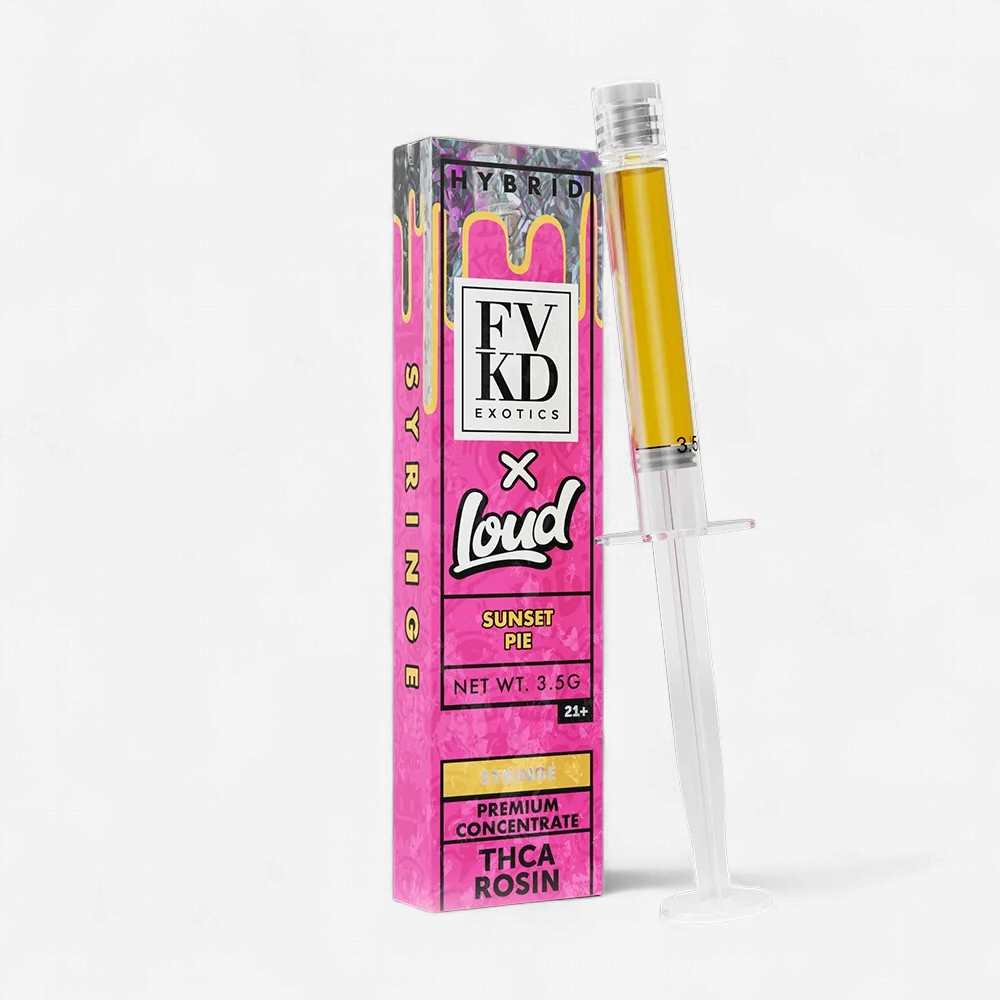 FVKD X LOUD Rosin THC-A 3.5g SYRINGE SUNSET PIE HYBRID