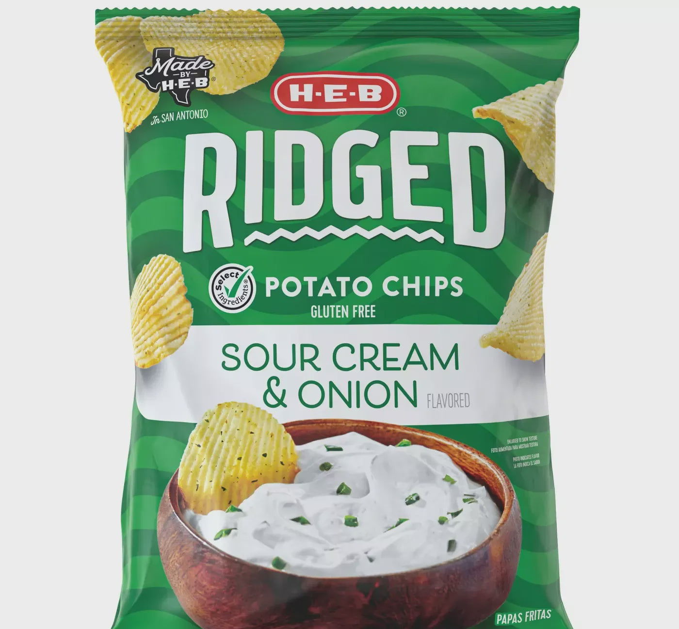 RIDGED POTATO CHIPS SOUR CREAM & ONION 1 OZ