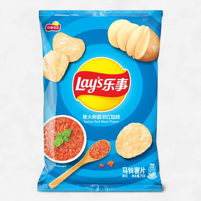LAYS CHIPS 70G ITALIAN RED MEAT