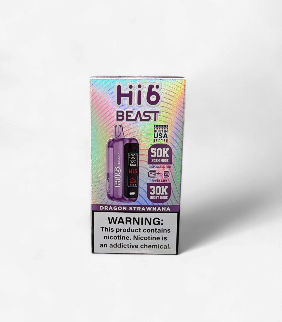 HI5 BEAST 50K DISPOSABLE 6CT  DRAGON STRAWNANA