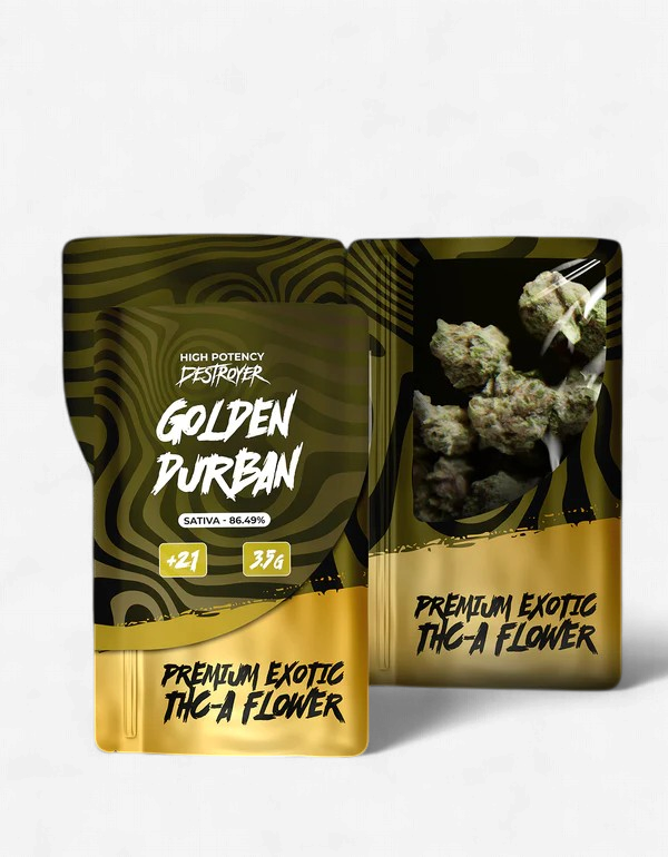 DESTROYER PREMIUM EXOTIC THC-A FLOWER GOLDEN DURBAN SATIVA 3.5G