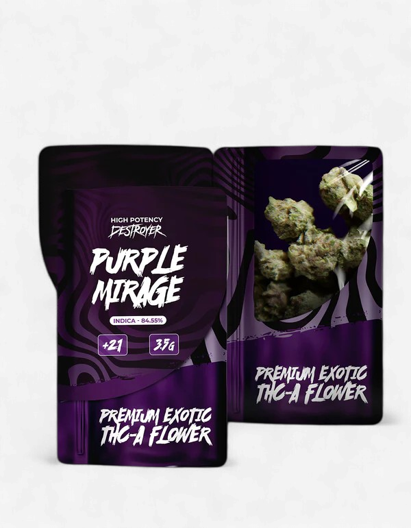 DESTROYER THC-A FLOWER PURPLE MIRAGE INDICA 3.5G