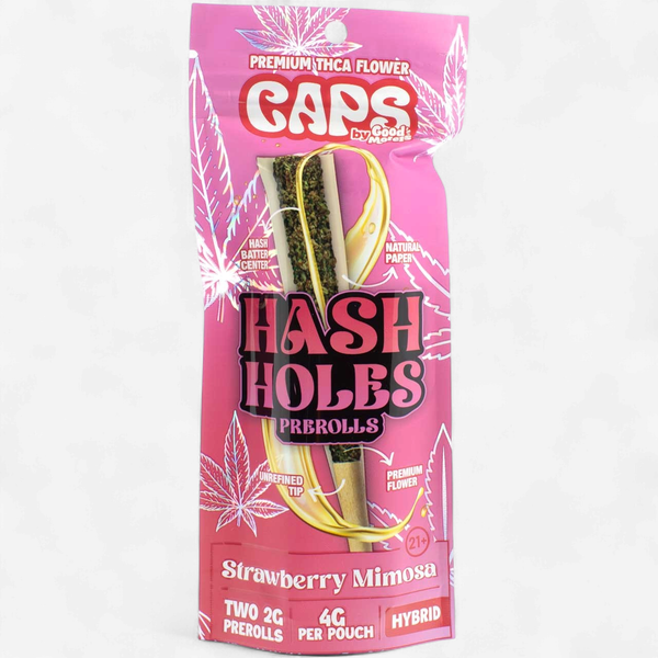 CAPS THCA HASH HOLE PRE ROLLS 2PK 10CT STRAWBERRY MIMOSA - HYBRID
