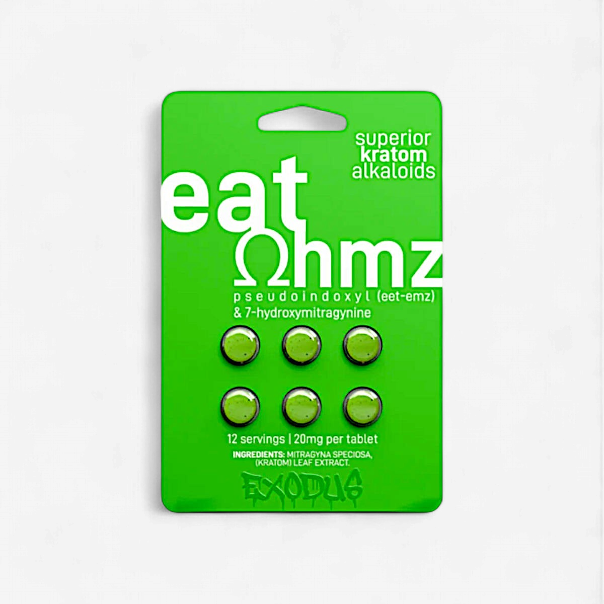 EAT OHMZ 7OH+PSEUDO 20mg TABS 6/Pk LIME GREEN