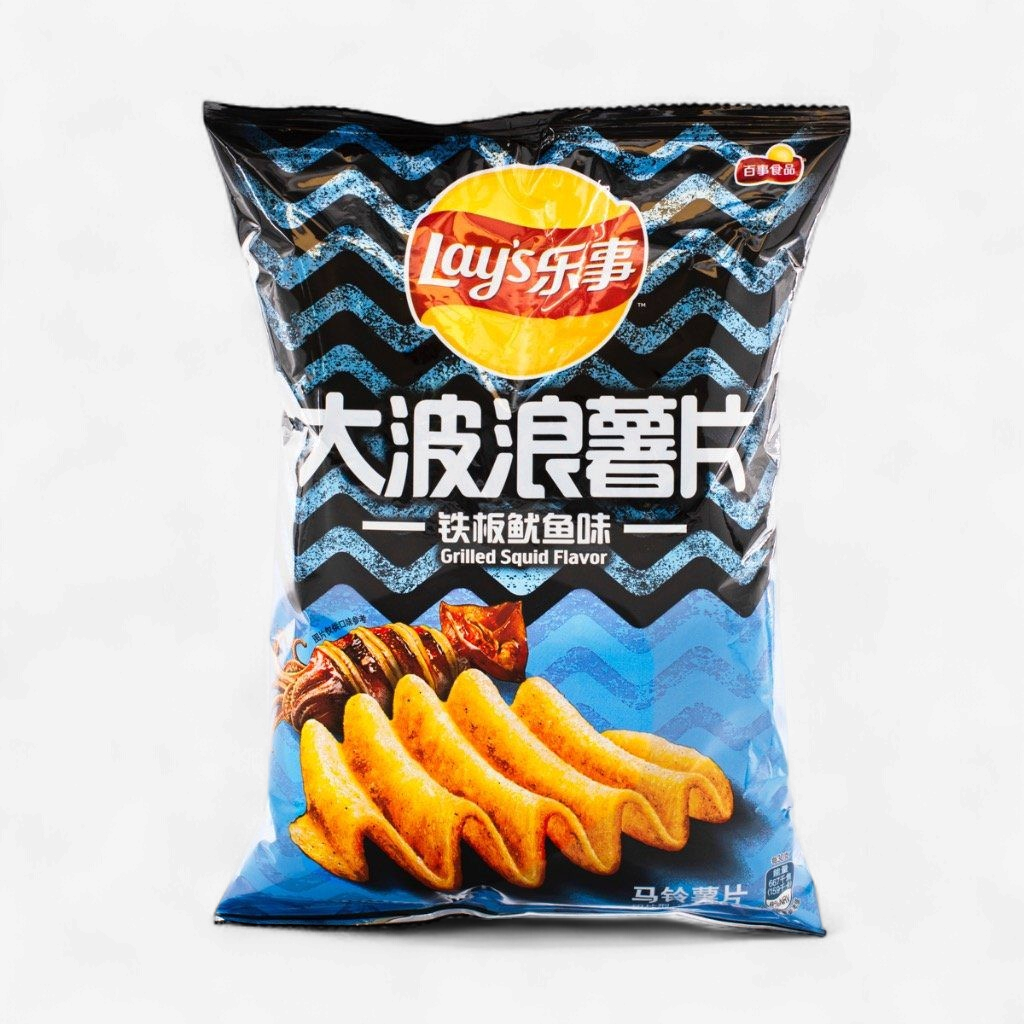 EXOTIC CHIPS LAYS 70g WAVY SIZZLING SQUID FLAVOR