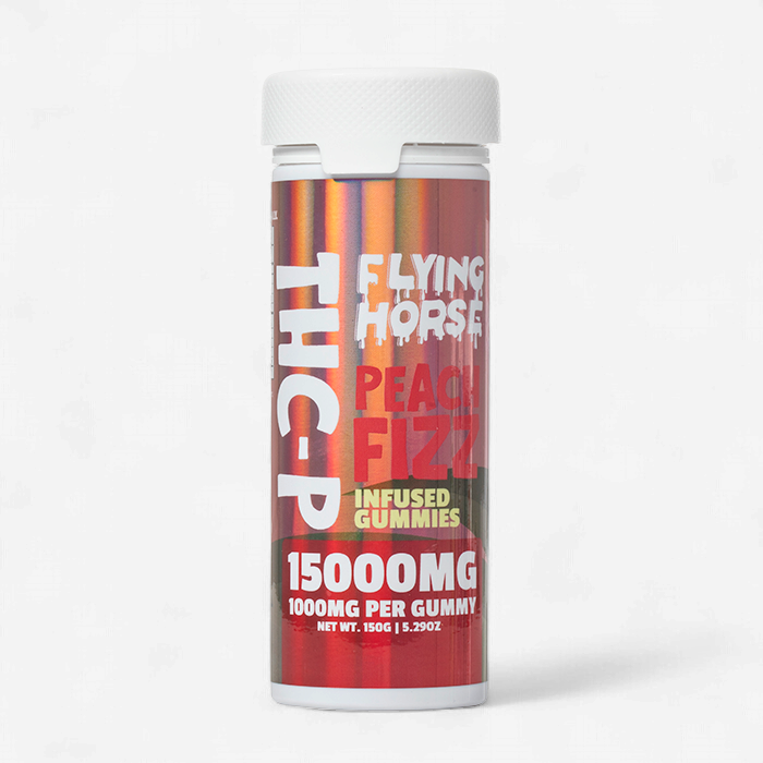 FLYING HORSE EXOTIC BLEND 15000mg GUMMIES JAR 15ct PEACH FIZZ