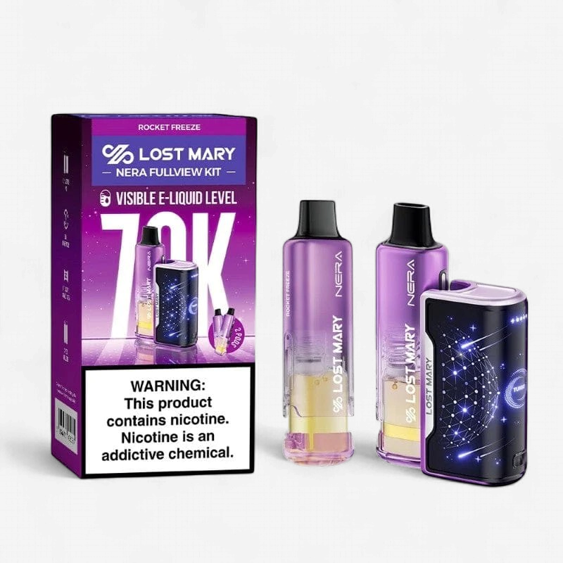 LOST MARY NERA Fullview 70000 Puffs DISPOSABLE Kit 5/Pk TxC ROCKET FREEZE