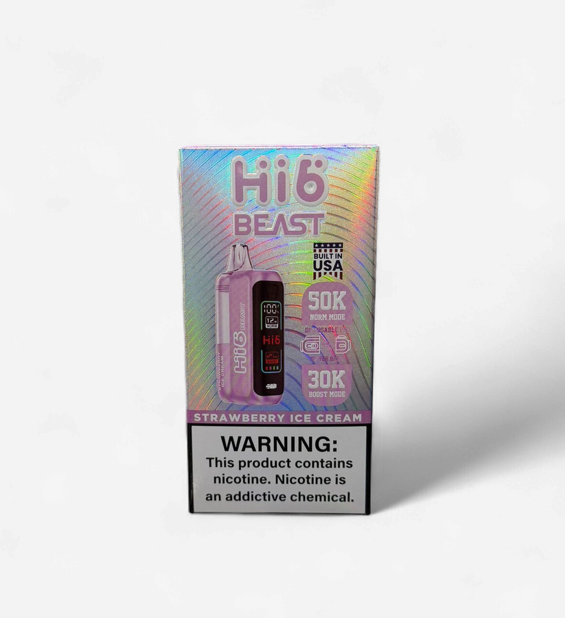 HI5 BEAST 50K DISPOSABLE 6CT  STRAWBERRY ICE CREAM