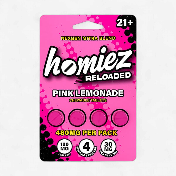 HOMIEZ RELOADED 4PK 6CT BOX 120MG TAB | PINK LEMONADE