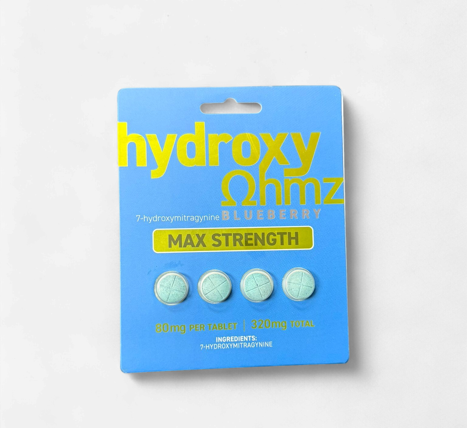 HYDROXY OHMZ 7OH 80mg TABS 4/Pk BLUEBERRY