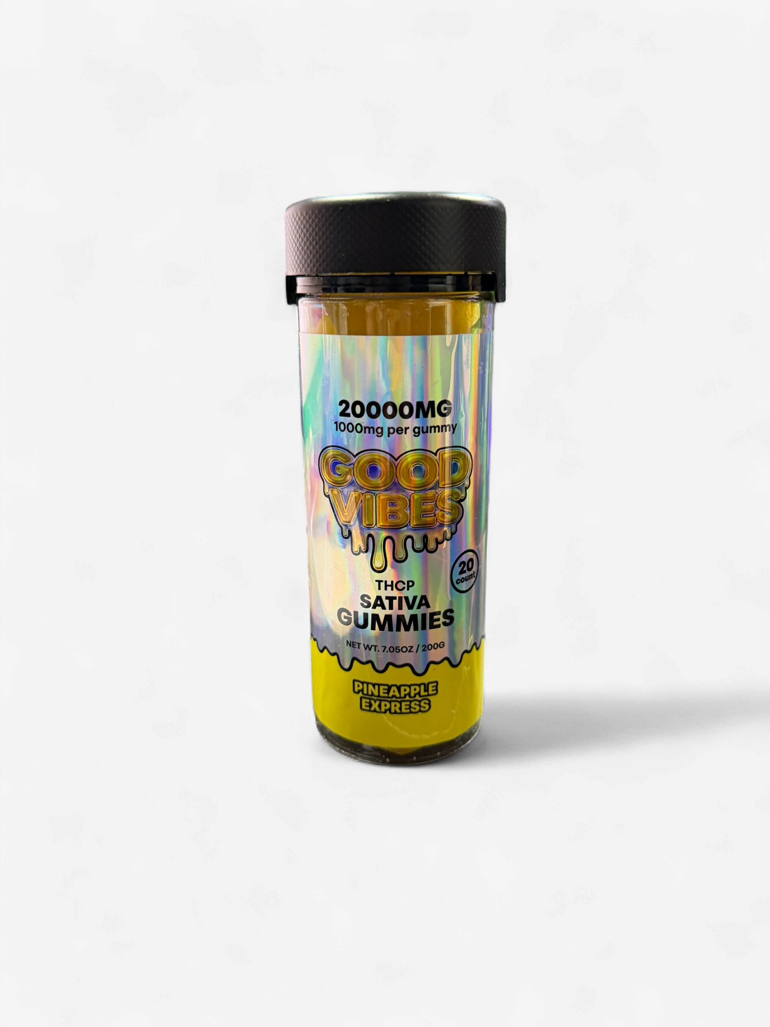 GOOD VIBES 20000MG THCP 20CT JAR PINEAPLLE EXPRESS - SATIVA