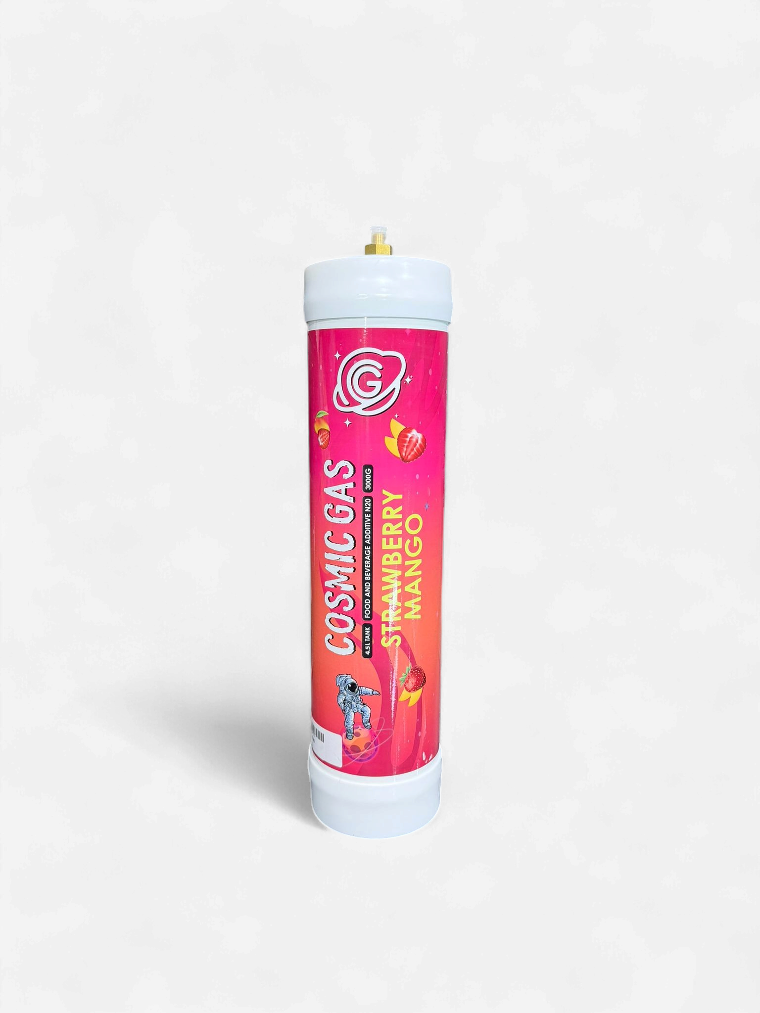 CREAM CHARGER COSMIC GAS 3000G/4.5L TANK 1/Pk STRAWBERRY MANGO NEW BARCODE