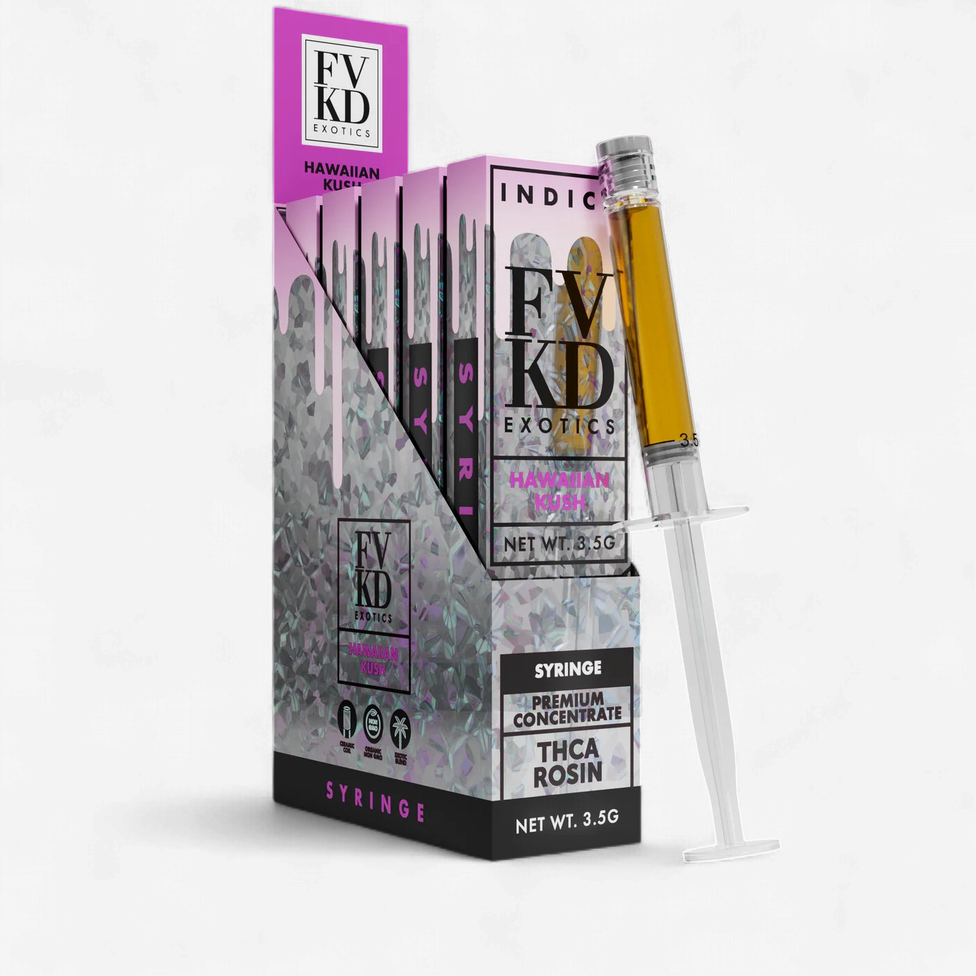 FVKD SYRINGE 3.3ML 5PK - HAWAIIAN KUSH INDICA