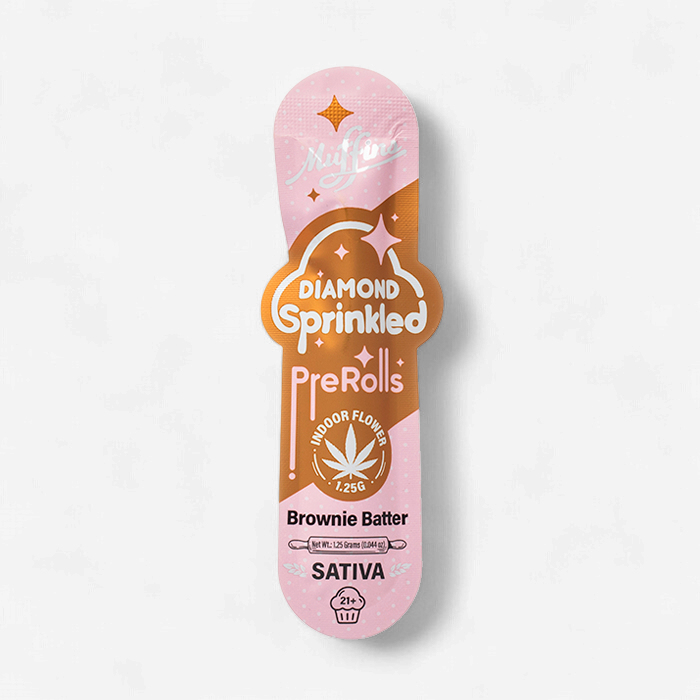 MUFFINS DIAMOND SPRINKLED THC-P 1.25G PRE ROLLS 50CT/BOX | BROWNIE BATTER (S)
