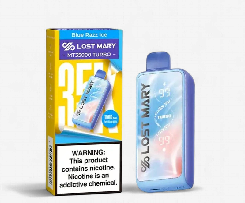 LOST MARY MT35000 DISPOSABLE VAPE 5 COUNT | BLUE RAZZ ICE