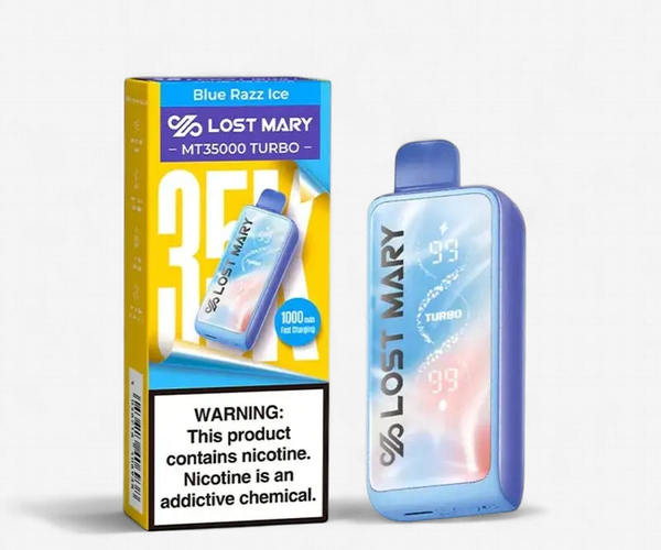 LOST MARY MT35000 DISPOSABLE VAPE 5 COUNT | BLUE RAZZ ICE