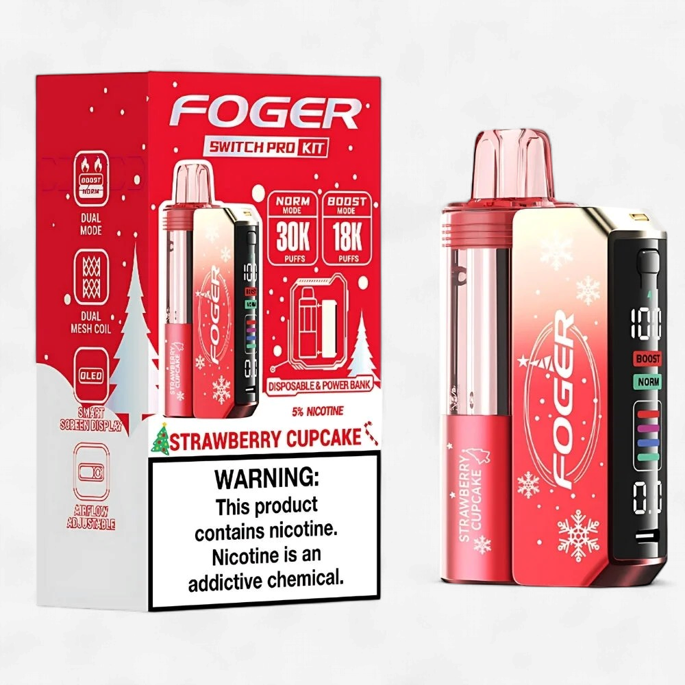FOGER SWITCH PRO KIT 30K PUFFS 5PK DISPOSABLE | STRAWBERRY CUPCAKE